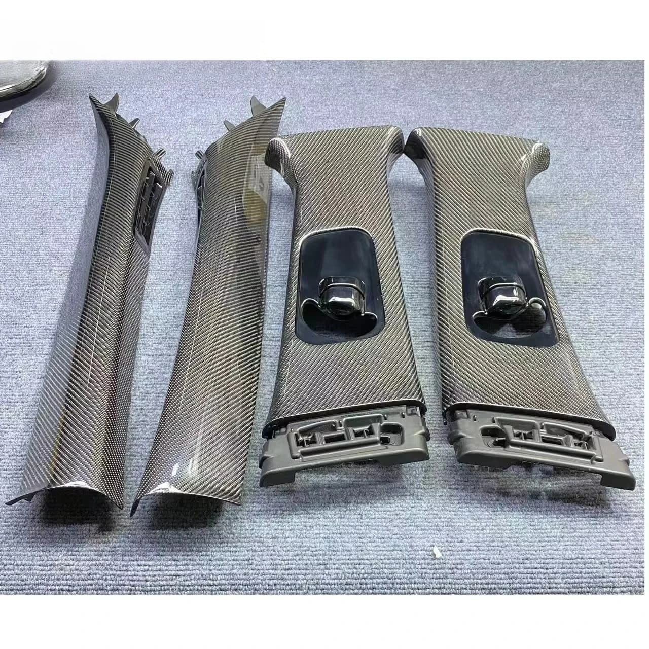 MRD replaces interior struts and seat struts with true carbon fiber honeycomb for Infiniti Q50 G37 sedan