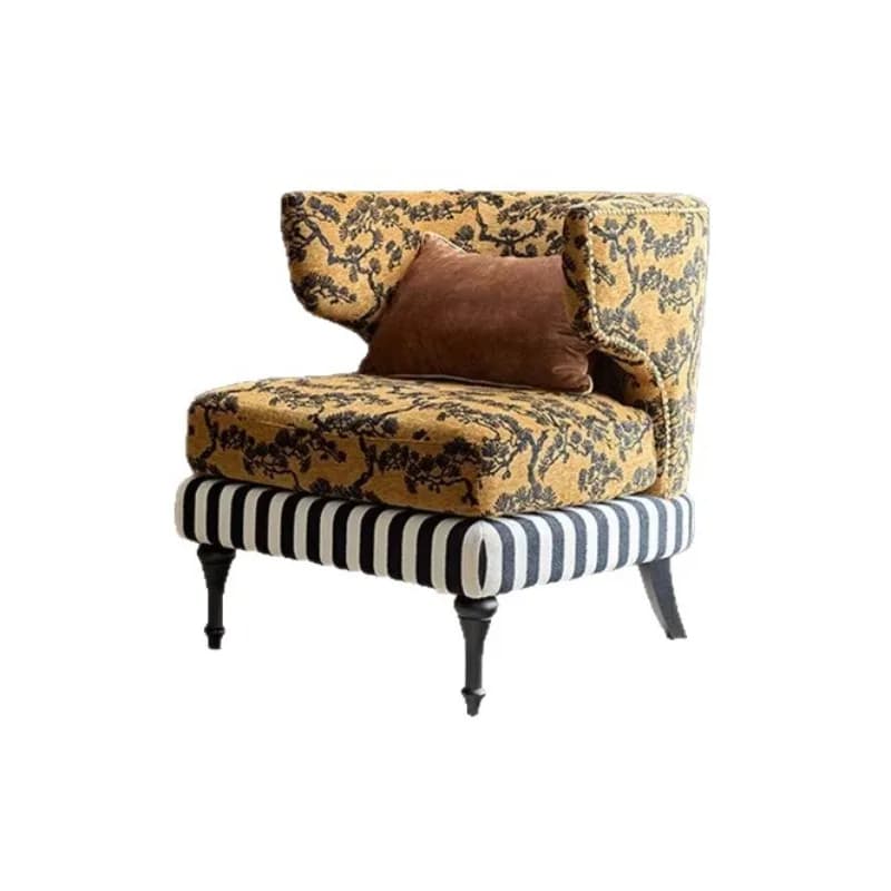 French retro ring chair, medieval living room small apartment, single recliner
