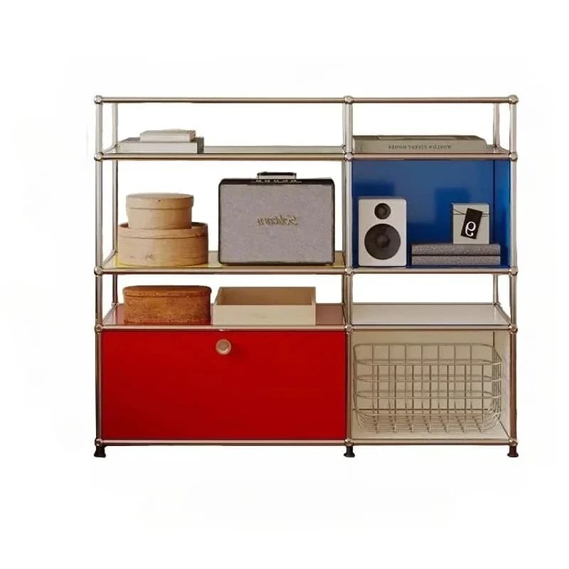 /Nordic Modern Simplicity Stainless Steel Modular Cabinet Kitchen Cabinet Storage Locker Dresser Living Room Cabinets Home