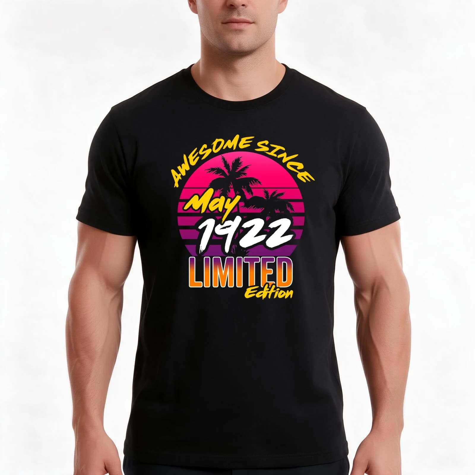 Vintage Birthday 101th Gift: Awesome Since May 1922 T-Shirt, Summer Casual Cotton Tee, Oversized Streetwear Tops, 100% Cotton
