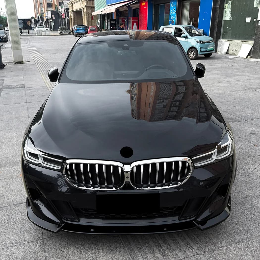 FOR BMW 6 Series GT G32 LCI M Sport 2021-2024 Gloss Black Front Bumper Chin Lip Spoiler Body Kit Splitter Diffuser Cover Guard