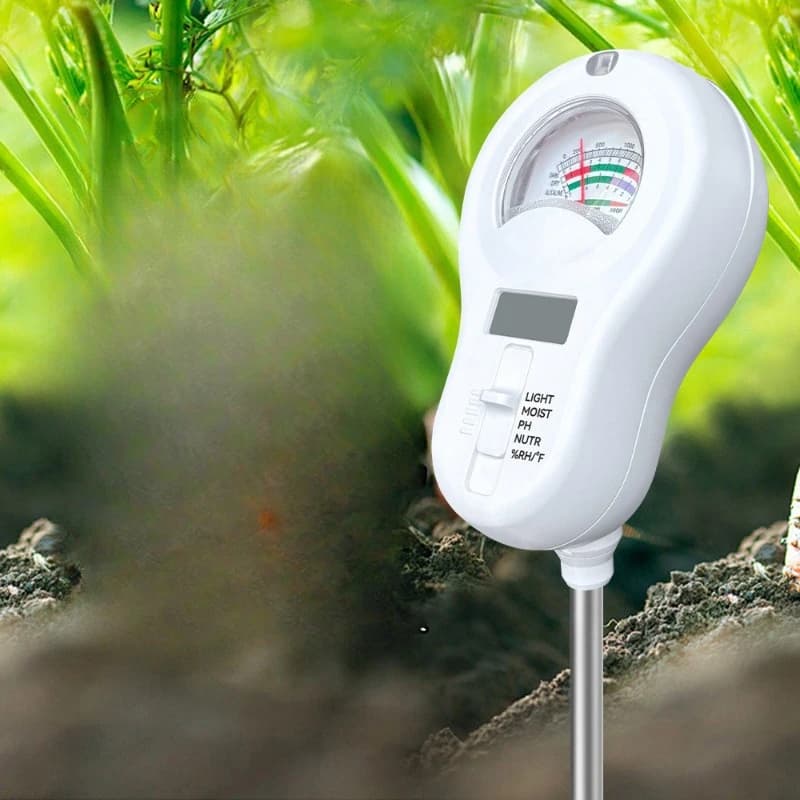 Six-in-one soil detector, light temperature soil moisture meter pH value