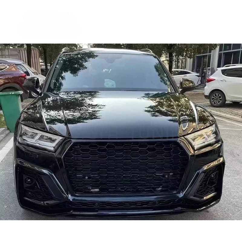 New Val Painted With Color Car Bumper Grille Exhaust Pipe Bodykit Q5 Upgr To RSQ5 Body Kit 2018-2020