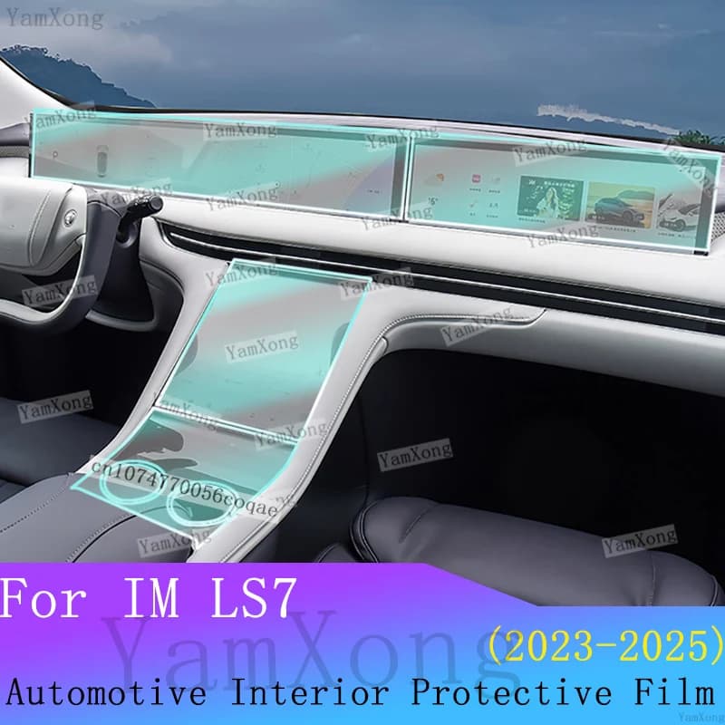 For IM LS7 2023-2025 interior Kit Protection Film LED Navigation Dashboard screen Sticker Center Panel scratch Transparent Film