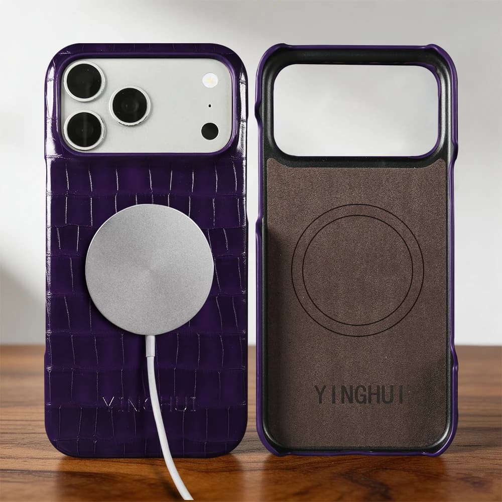Magnetic Crocodile Leather Case For iphone 17 18 Pro Max Air 17e 16e 16 15 14 Plus 13 12 Mini Back Cover For Magsafe Phone Cases