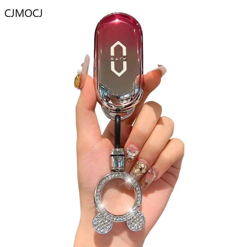 For AITO M9 Key Case Cover Bag 2024, TPU Soft Car Key Fob Shell for Huawei M9 EREV EV Ultra Edition, Keychain, AITO Accessories