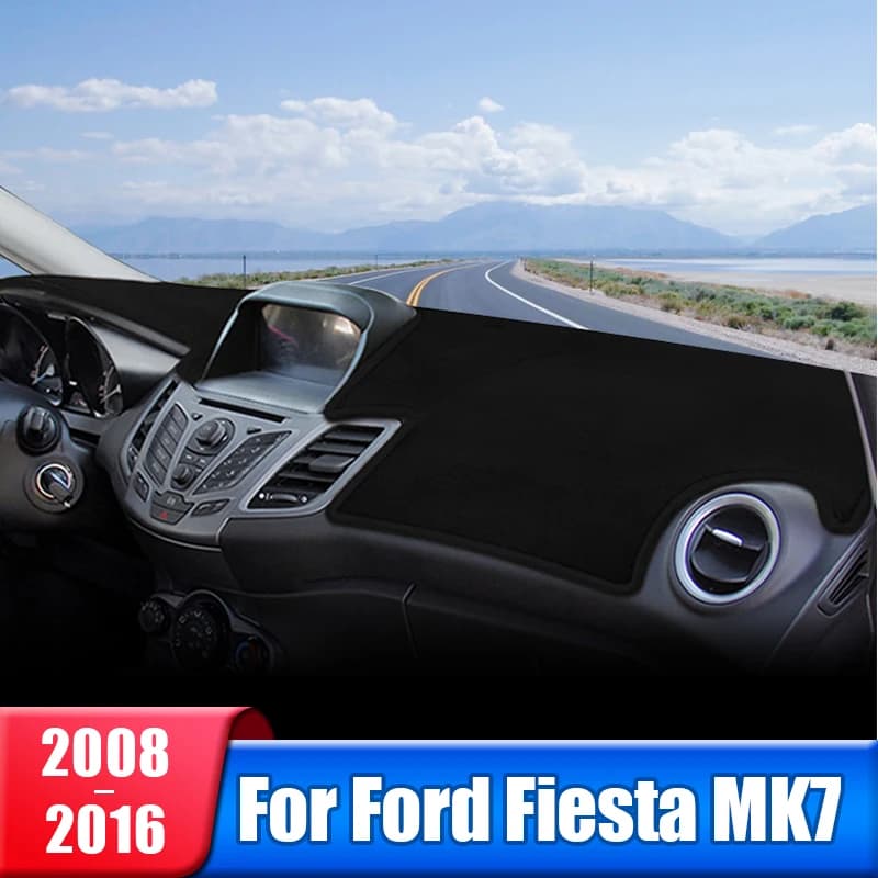 Car Dashboard Cover For Ford Fiesta MK7 2008 2009 2010 2011 2012 2013 2014 2015 2016 Instrument Desk Sun Shade Pad Accessories
