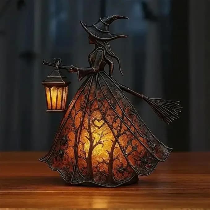Witch  All Saints' Day Can Emit Light  Home Decoration Accessories Decorative Figurines Living Room Desk Decoration