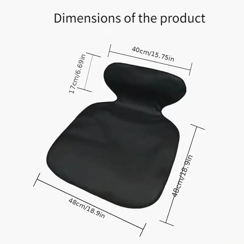 1PC Seat Protection Pad  Durable Waterproof Fabric Wear-Resistant Car Safety Seat Protection Pad  Easy To Install Black