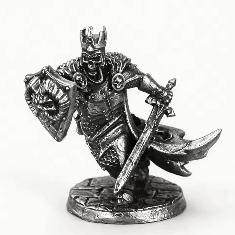 Fantasy Solid White Copper Metal Miniature Figurine Hand Finished Tabletop Wargame Decor Collectible Ornament