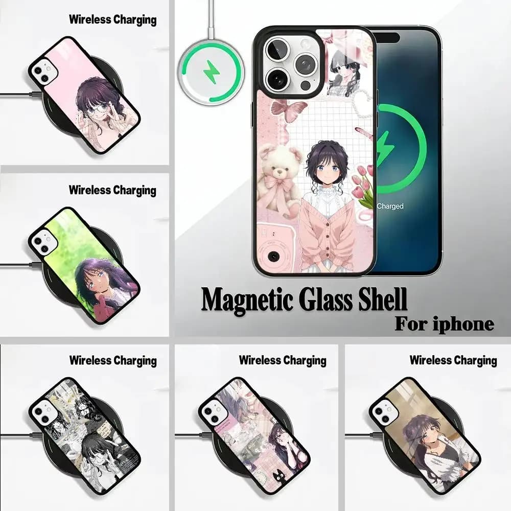 Shy Kaoruko Waguri Phone Case For IPhone17 16 15 14 13 12 11  Pro Max 16/15/14Plus Wireless Charger Cover Funda