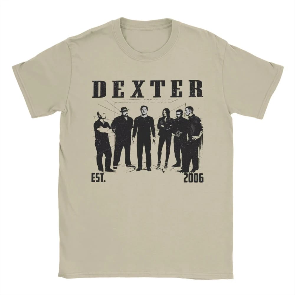 Dexter Morgan Printed T-Shirts for Men Women Vintage Cotton Tee Shirt Round Collar Short Sleeve Couple T Shirts Gift Clothes