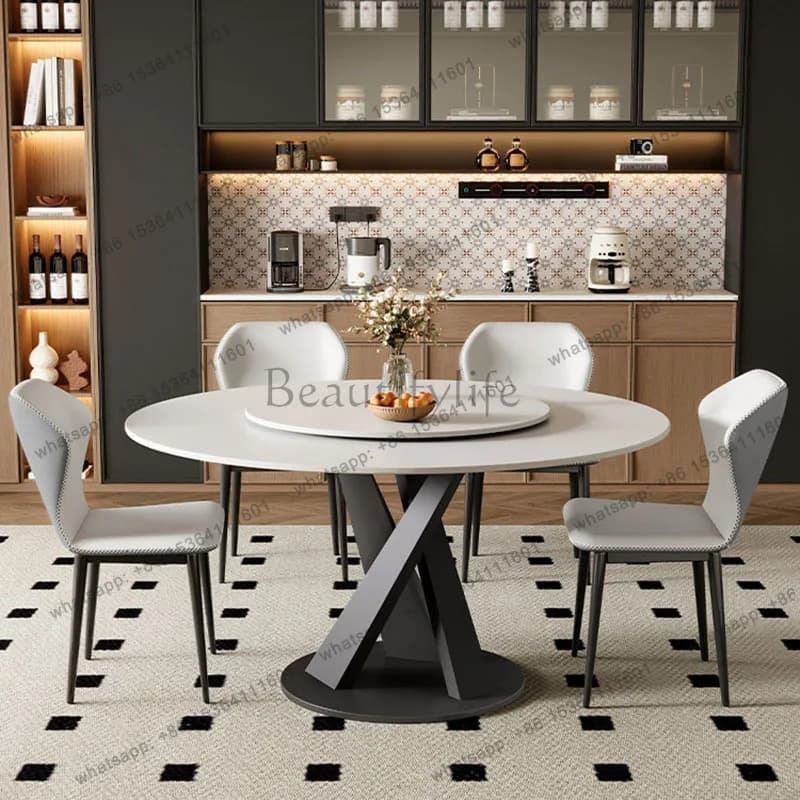 ld Round Universal Dining Table Fashion Decoration Interior Restaurant Safe Dining Table Aesthetic Mesas De Jantar
