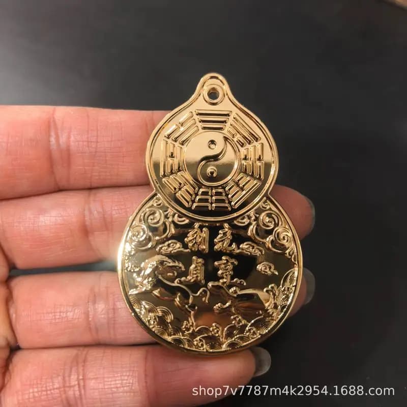 Brass Craftwork Imitation Gold Yuanhengli Zhen Bagua Pendant Home Decoration Ornament