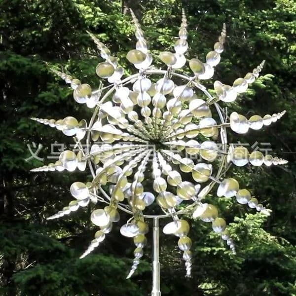 Unique Magical Metal Windmill, 3D Kinetic Wind Spinner, Creative Dynamic Wind Sculpture for Yard Garden Patio Decor