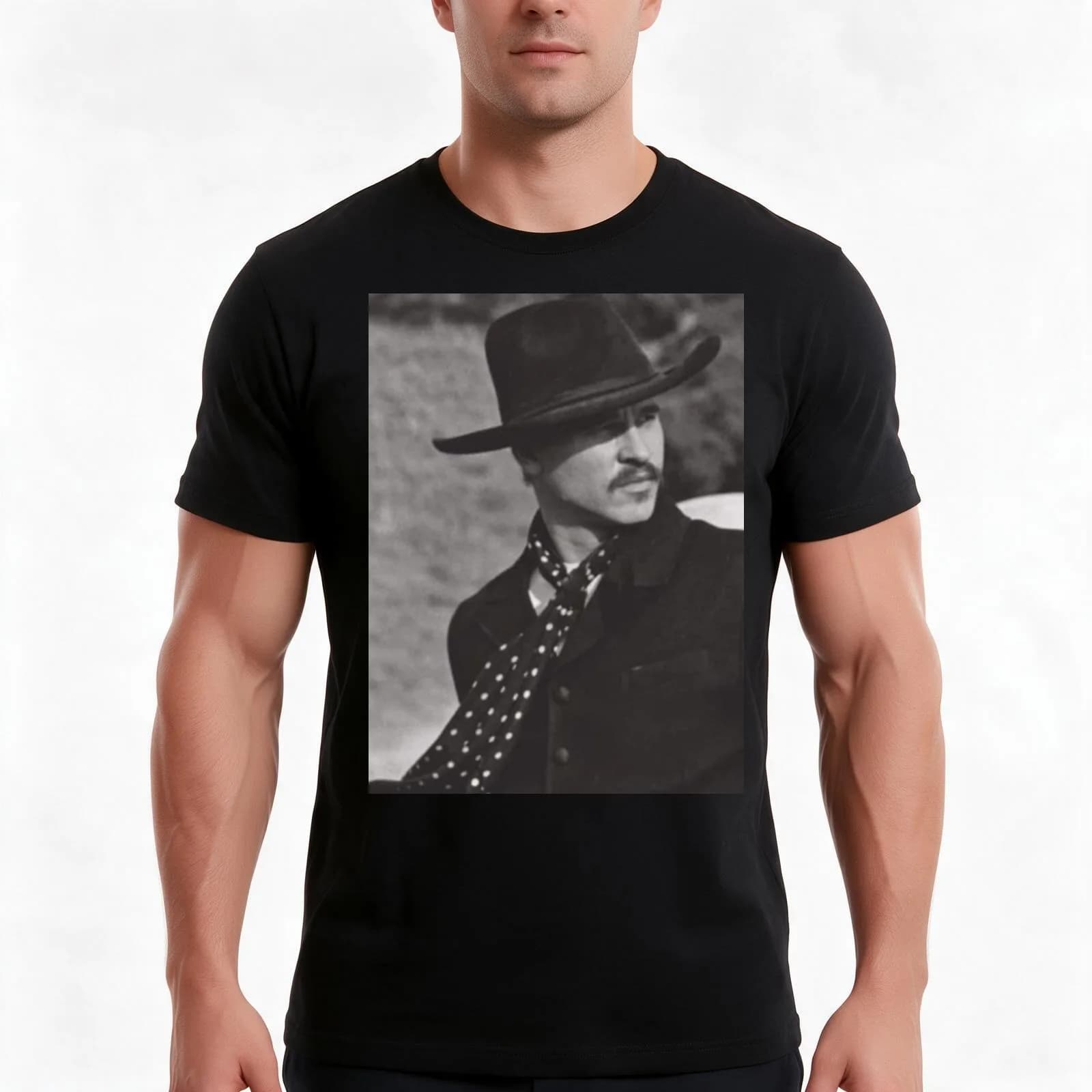 val kilmer art T-Shirt, Summer Casual Cotton Tee, Oversized Streetwear Tops, Vintage Graphic Print, Loose Fit Short Sleeve
