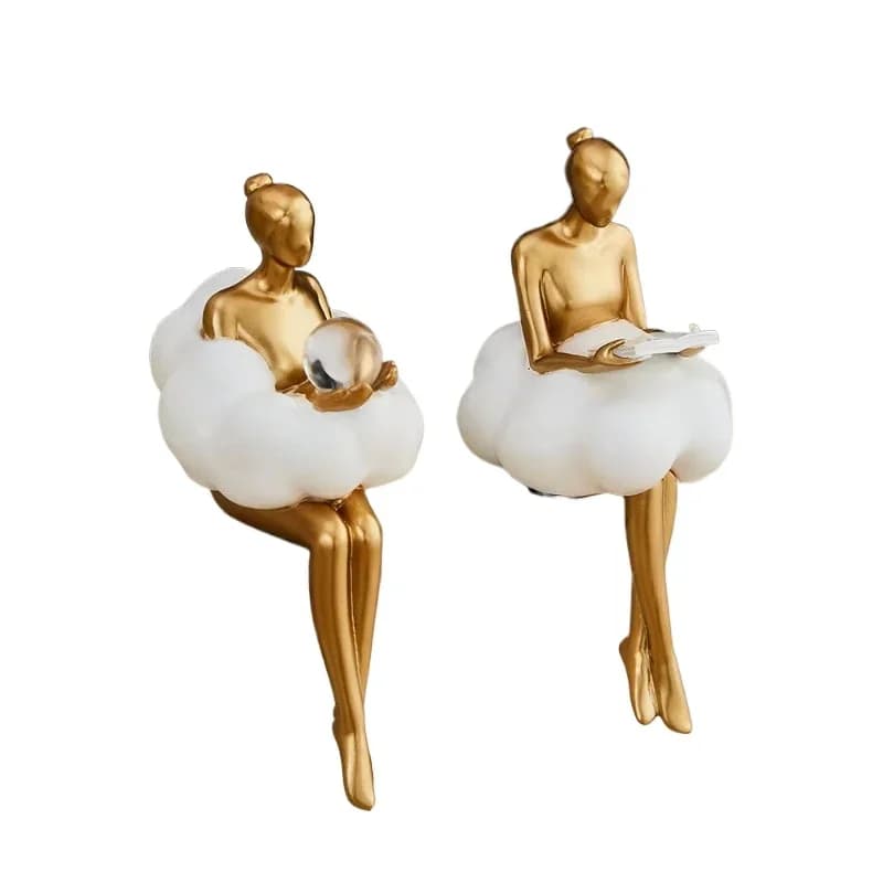 Statues and statues Gold sculptures and figurines Interior kawaii Room decoration Office accessories Wedding decoration