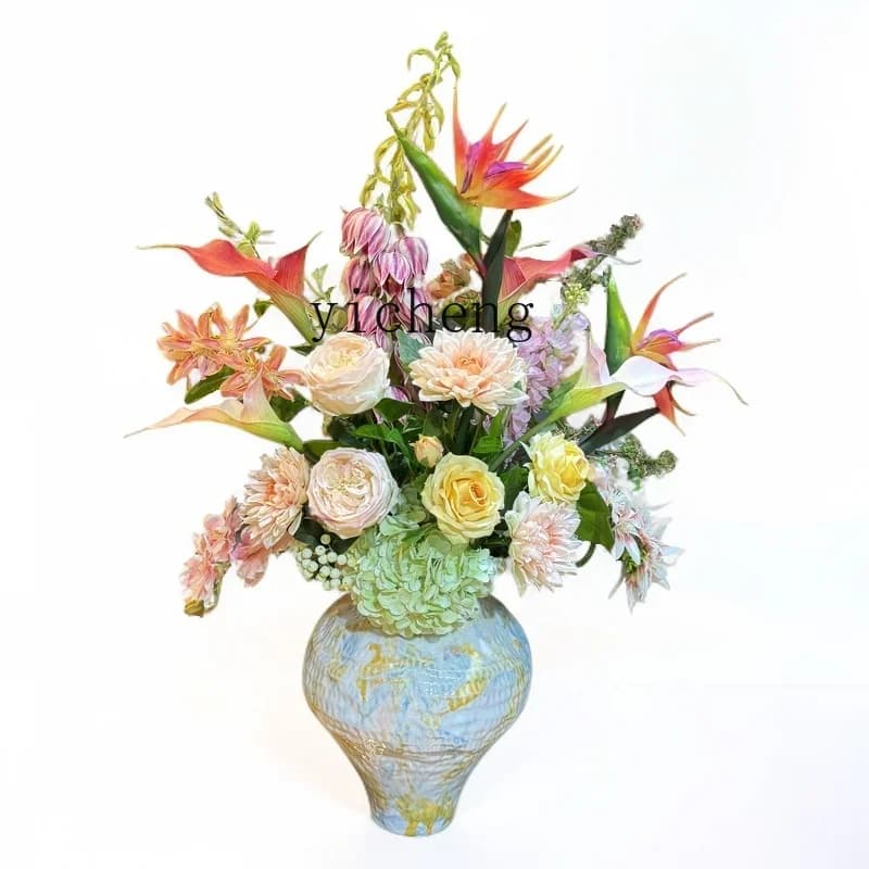 Original High-End Home New House Decoration Hand Feel Floral Arrangement Set Artificial Flowers