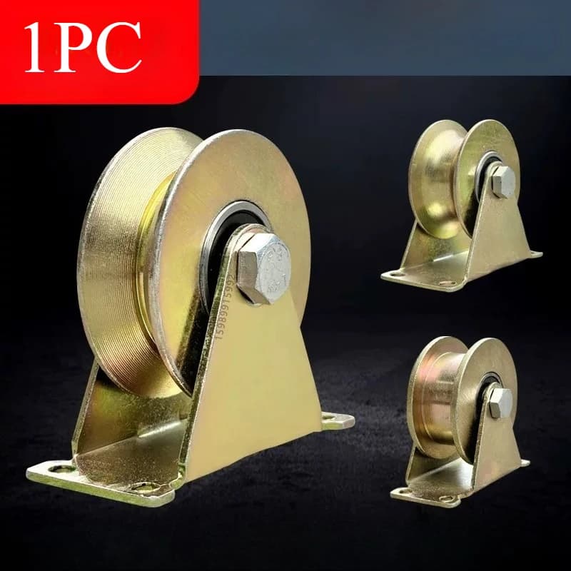 1PC Stainless Steel U/V-shaped Pulley Thickened Plating Color Track Wheel Sliding Door Bearing Rollers Home Hardware
