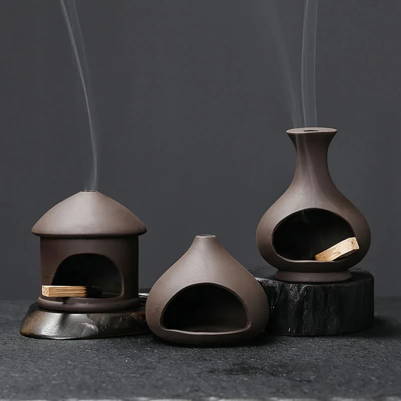 Peru Holy Wood Palo Santo Holder Sage Burning Tray Bracket Ceramic Aromatherapy Stove Handicraft Home Atmosphere Ornament