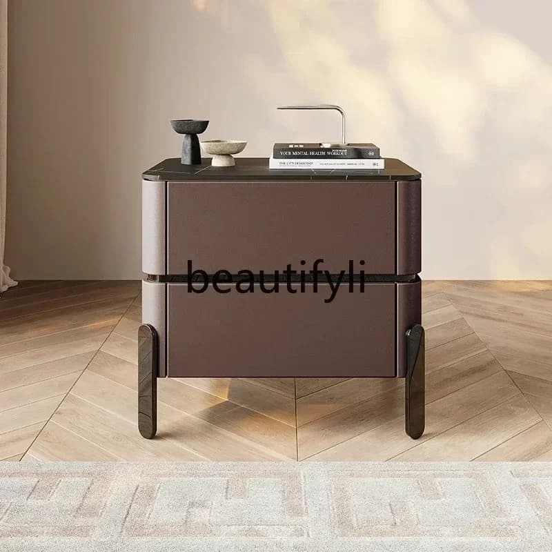 35Bedside table Solid wood rack Light luxury high-end bedroom Creative small coffee table