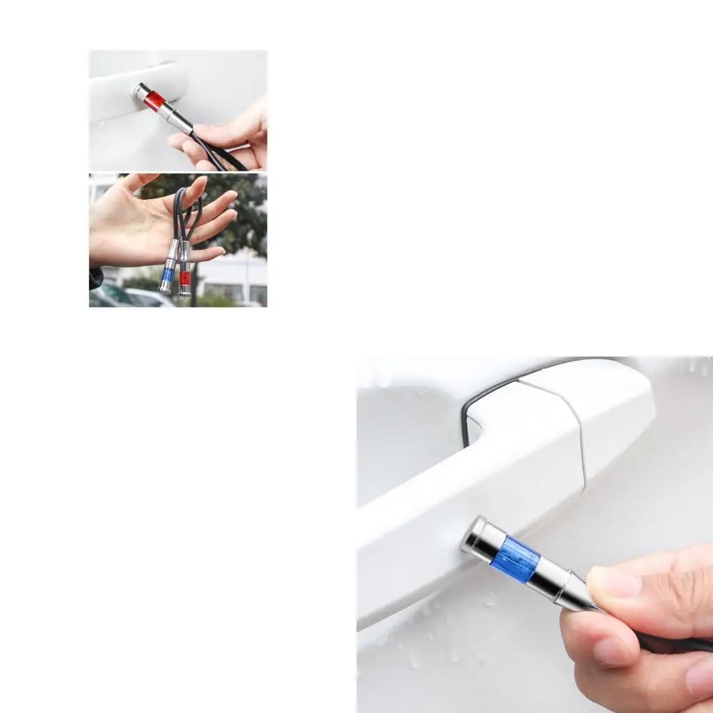 XA6H Car Static Anti-Static Rod Silver Tone Flash with LED