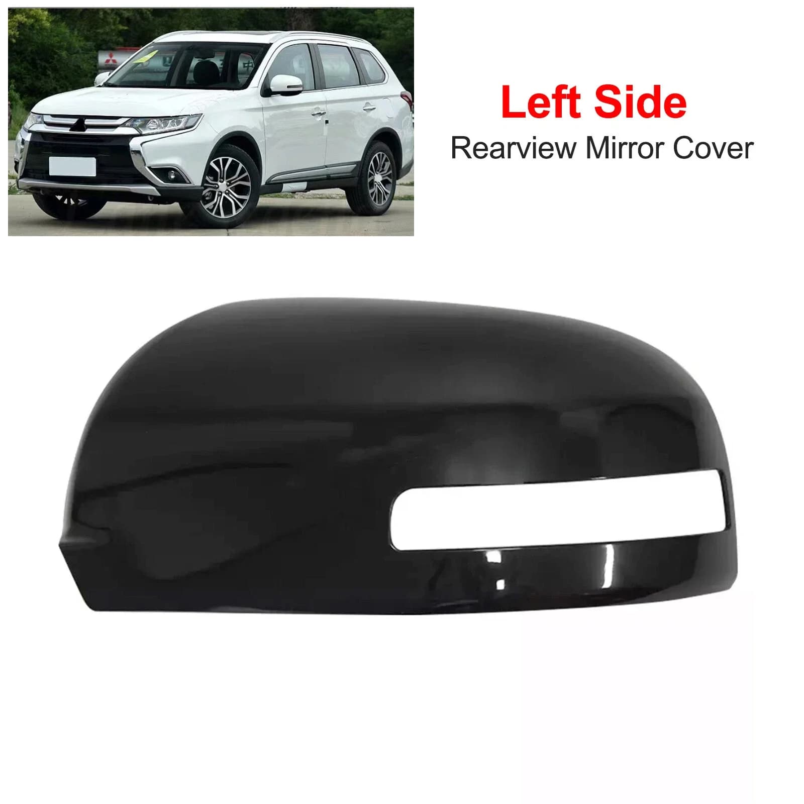 1PCS Rear View Mirrors Covers For Mitsubishi Outlander 2013-2019 7632C647HA Side Door Wing Mirror Cover Cap Replacement