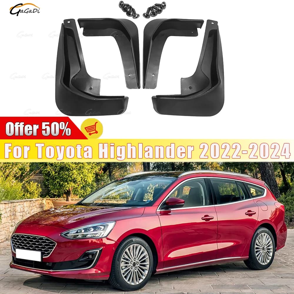 Fit for Toyota Highlander 2022-2024 Car Accessories 4x Tyre Mudguards Tire mudguards Wheel cover mud flaps