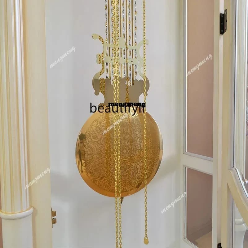 N    German Helmler copper movement vertical clock solid wood floor clock living room mechanical luxury