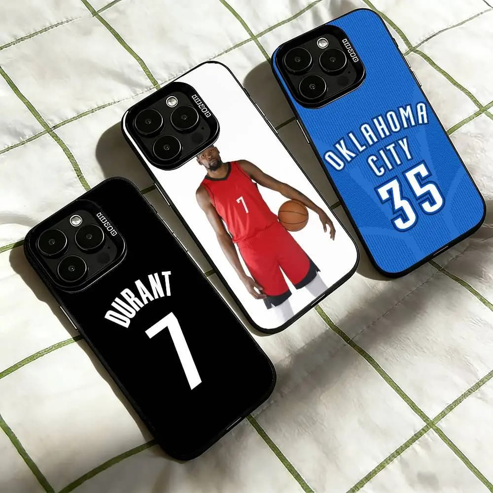 Basketball Sports Kevin Durant Phone Case For iPhone 17,16,15,14,13,12,11 Plus,Pro Max,XS,Colorful Silver Phone case Funda Cover