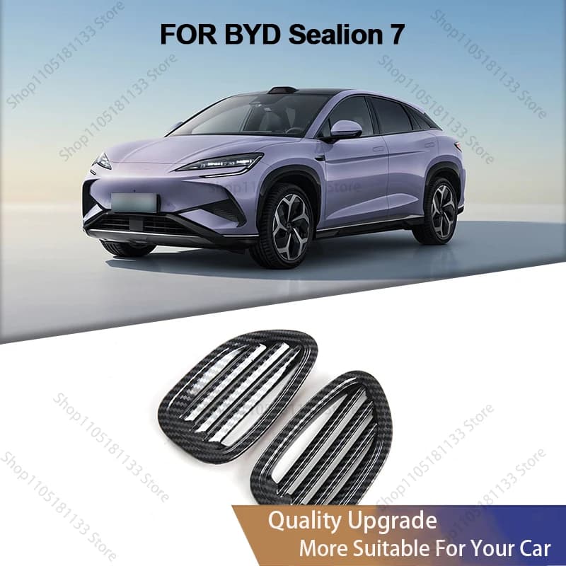 Car Accessories For BYD Seal U Sealion 7  2024-2025 Front Upper Air Vent Outlet Cover Trim 2pc