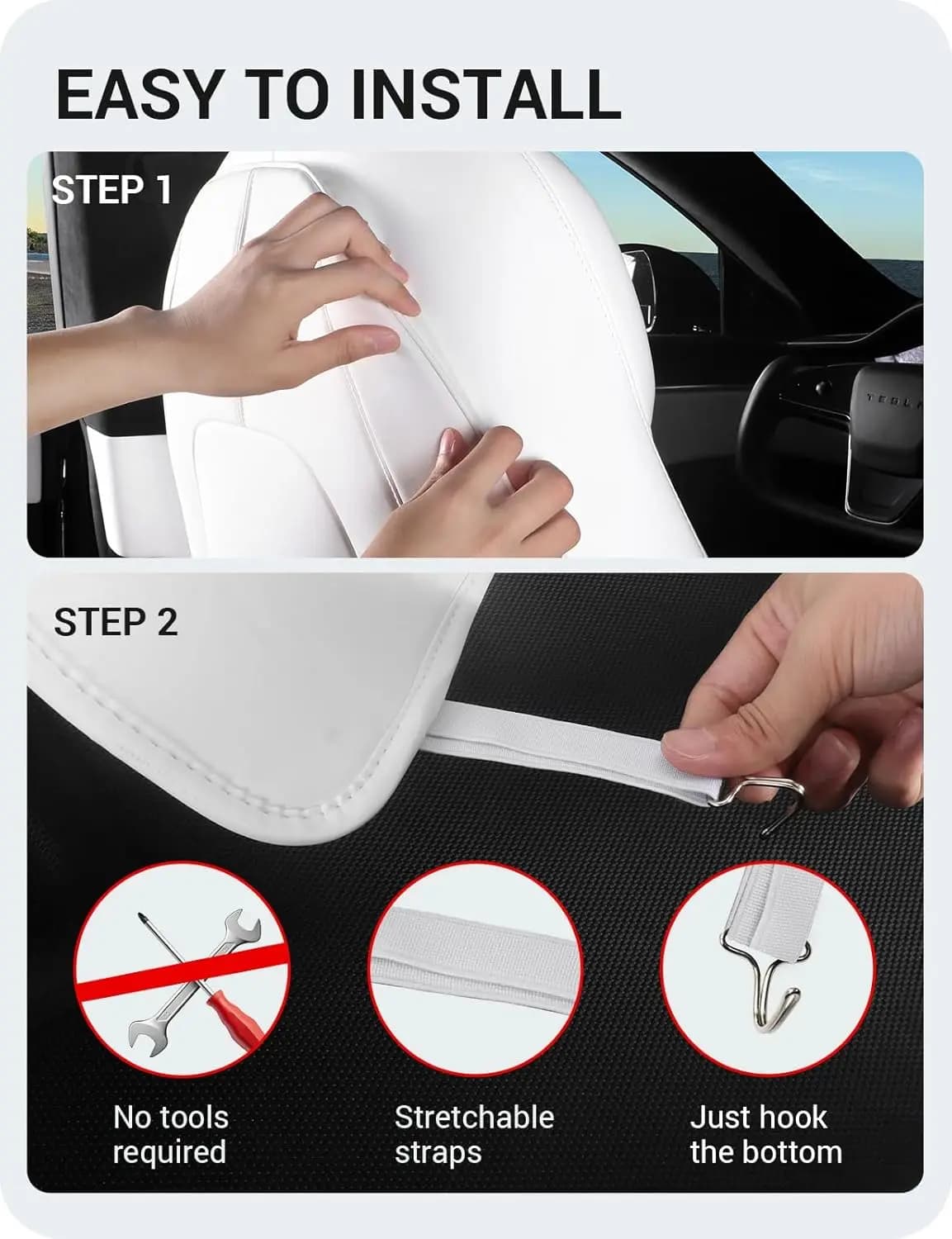 For Tesla Model Y Juniper 2025+ Model Y Highland Car Seat Backrest Antidirty Pad Seat Protection Cover Anti Kick Pad