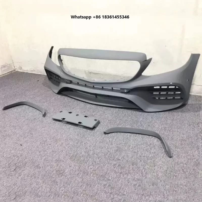 For Car Front Bumper Assembly  W205 C200 C260L C300 Modify to C65 Style Bumper Body Kit