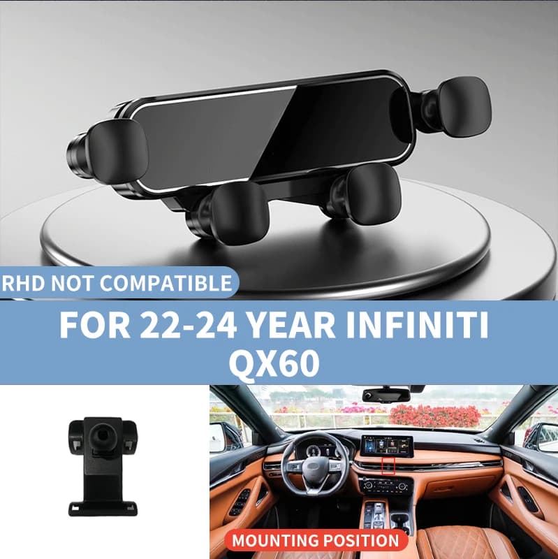 Car In-Car Cellphone Mount Vehicle Air Vent Smartphone Cradle Auto Mobile Holder For 22-24 YEAR INFINITI QX60 Fit All Smartphone