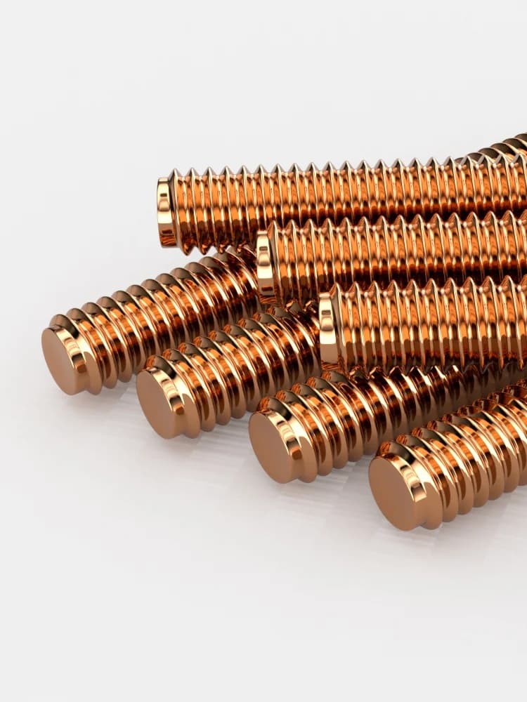 Copper Fully Threaded Metric Bar Bolt Rods M4 M5 M6 M8 M10 M12 Length 30 40 50 60 70 80- 500 mm