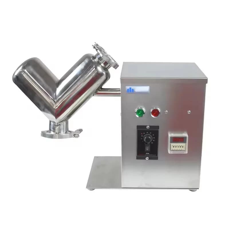 VH-2 Small Laboratory Home Use Automatic Powder Mixer Blender v Shape Mixer Protein Powder Mixing Machine