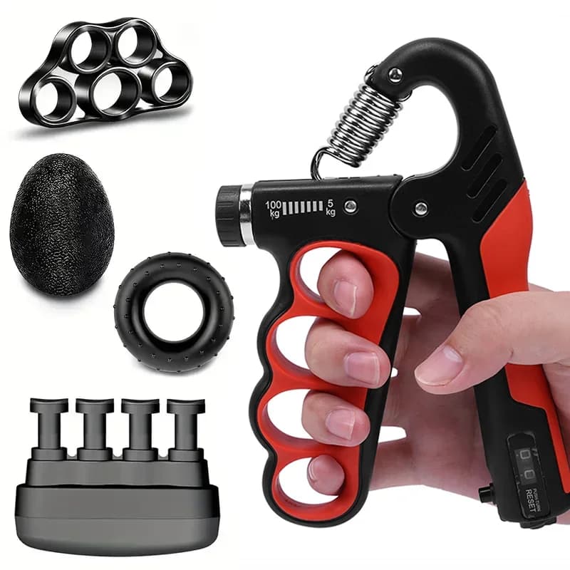 5-100kg Hand Gripper Wrist Expander Hand Strengthener Kit Adjustable Dynamometer Hand Grip Finger Forearm Trainer Muscle Recover