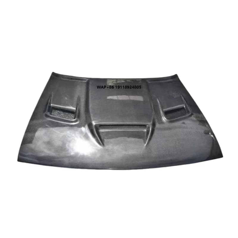 High Quality SRT Hellcat Style Carbon Fiber Engine Cover Hood 2008-2023 for  Challenger Bonnet Car Fenders