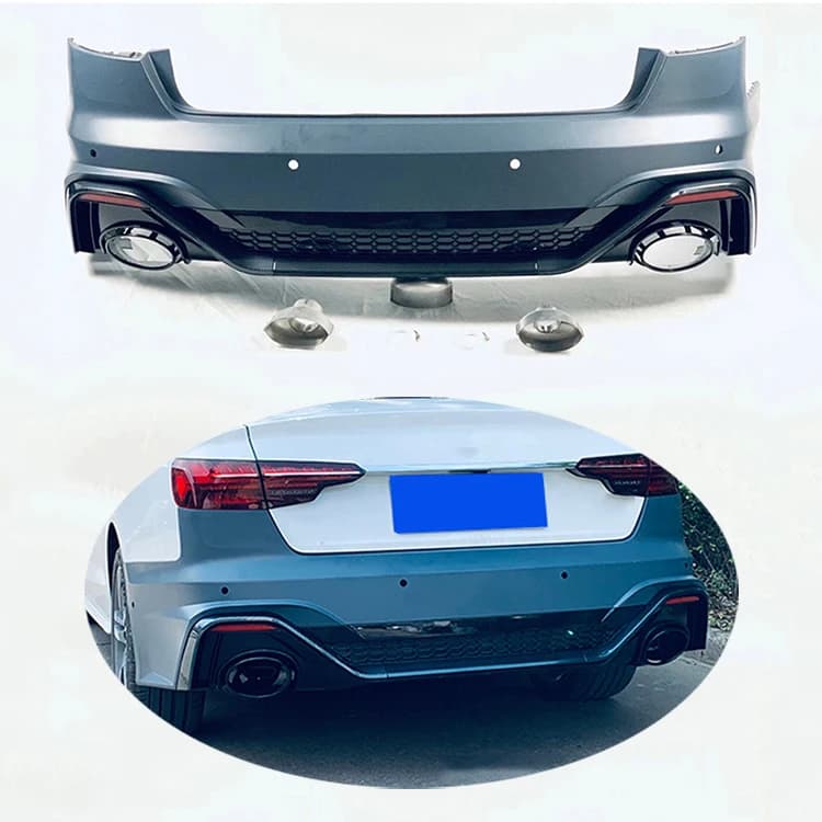 New Design Car Body Kit Rear Bumper with Diffuser for   A4 S4 B9.5 Upgrade to RS4 2020-2023