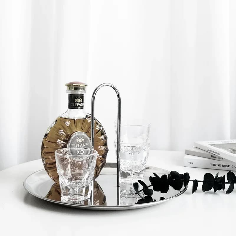 Modern U-shaped portable round tray, living room entrance sundries and small items, desktop storage tray