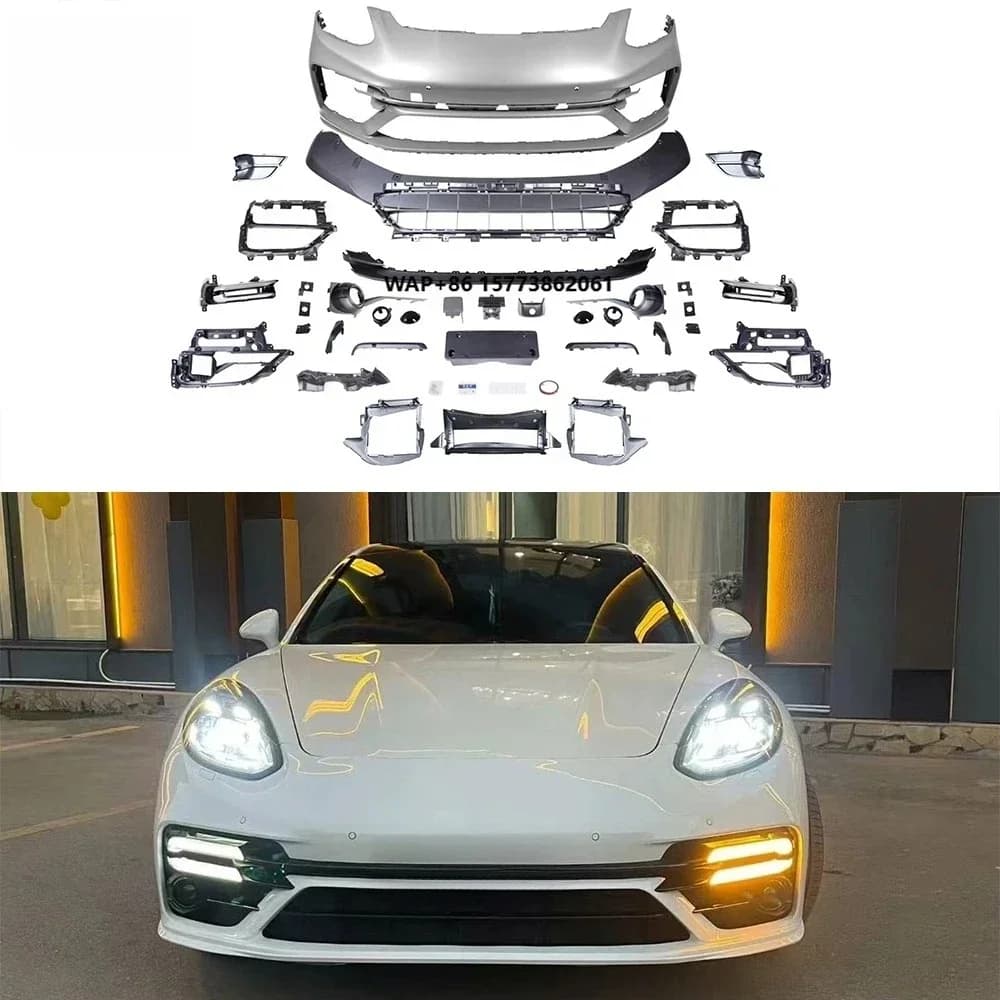 PP Front Bumper Assembly Upgrade Body Car Kit Set Fit for por 970.2 2014-2016 Upgrade to 971.2turbo S