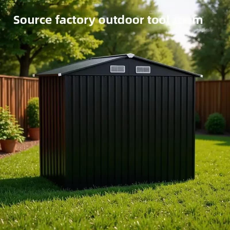 Garden Tool Room Outdoor Courtyard Waterproof Color Steel Plate Tool Cabinet Outdoor Storage Simple Room Small House