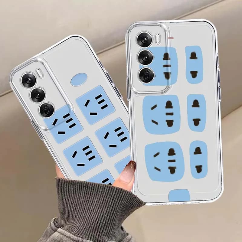 Creative Insertion Illustration For OPPO A11 A16 A55 A56 A57 A72 A52 A73 A74 A54  Find X5 X6 X7 Ultra Pro 5G Transparent Case