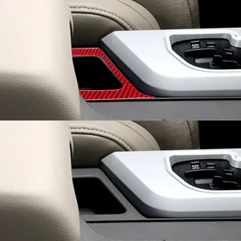 For 07-13 Toyota Tundra Car Interior Modification Carbon Fiber Console Storage Frame Decorative Stickers