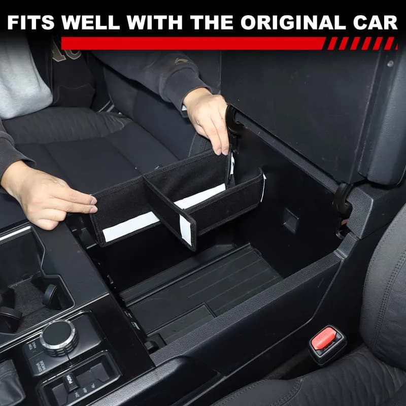 Car Central Armrest Box Storage Divider Plate Partition Storage For Toyota Tundra 2022+center console organizers Car Accessories