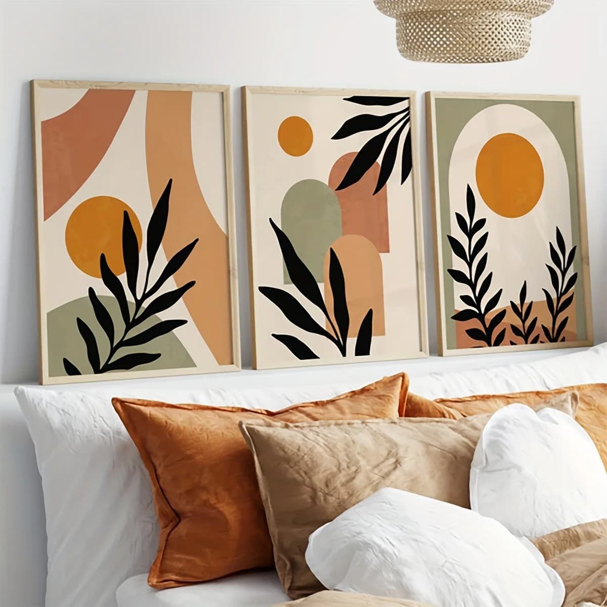 Nordic bohemian abstract geometric lines home bedroom living room sofa background wall homestay decoration painting