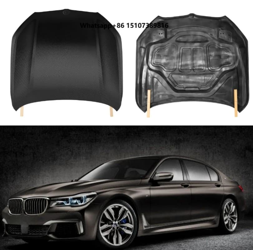 OEM Style Carbon Fiber Bonnet Hood G11 Front Hood Cover Replacement Engine Hood for 2019-2022 7 Series G11 G12 Car Body Kit