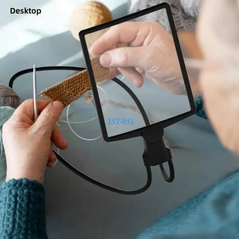 E15A Flexible Adjustable Neck Mounted Glass With Wide View Optically Lens For Elderly Readers Books And Newspapers