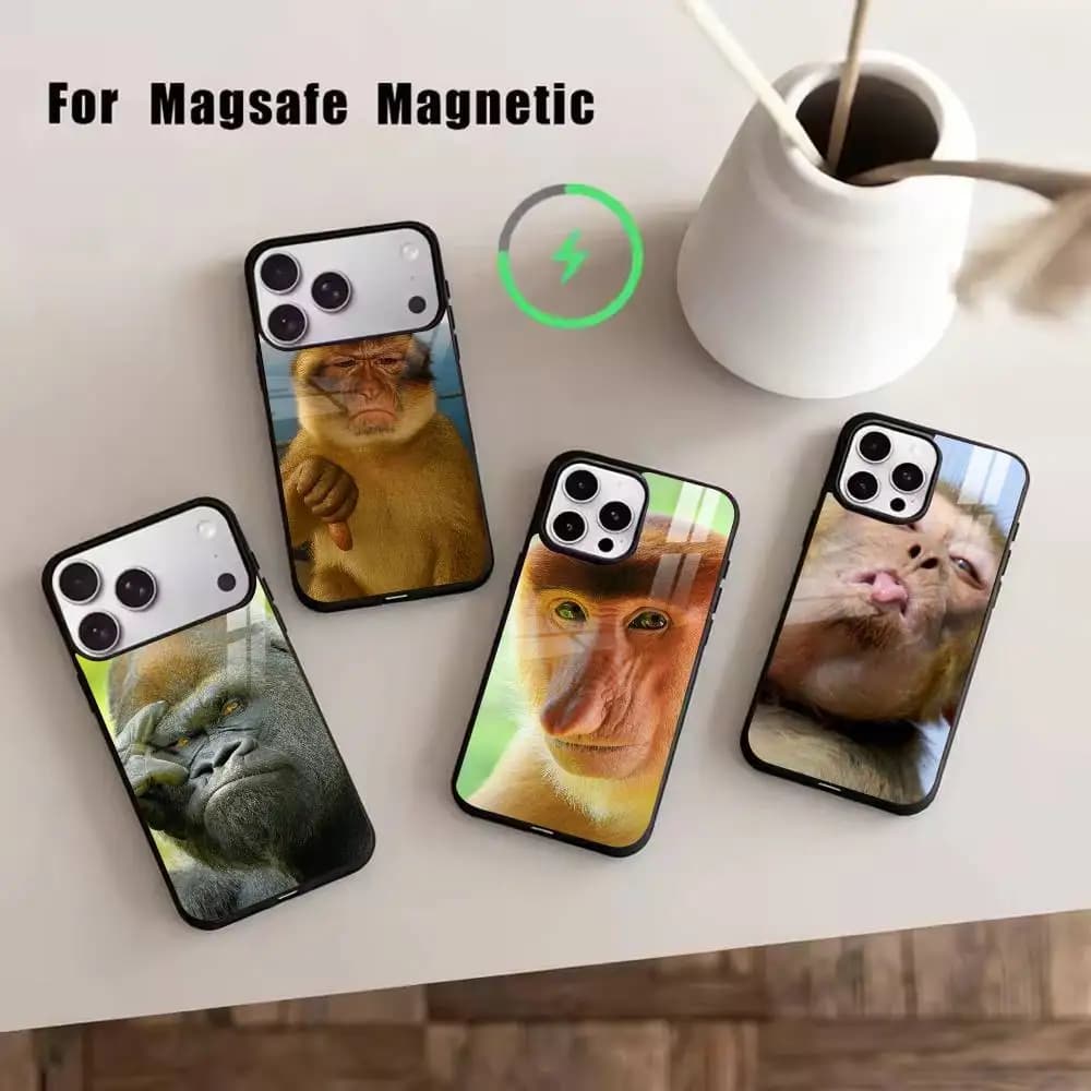 Monkey Memes Funny-d-D  Phone Case For iPhone17,16,15,14,13,12,11 Plus,Pro Magnetic with Magsafe Wireless Charging