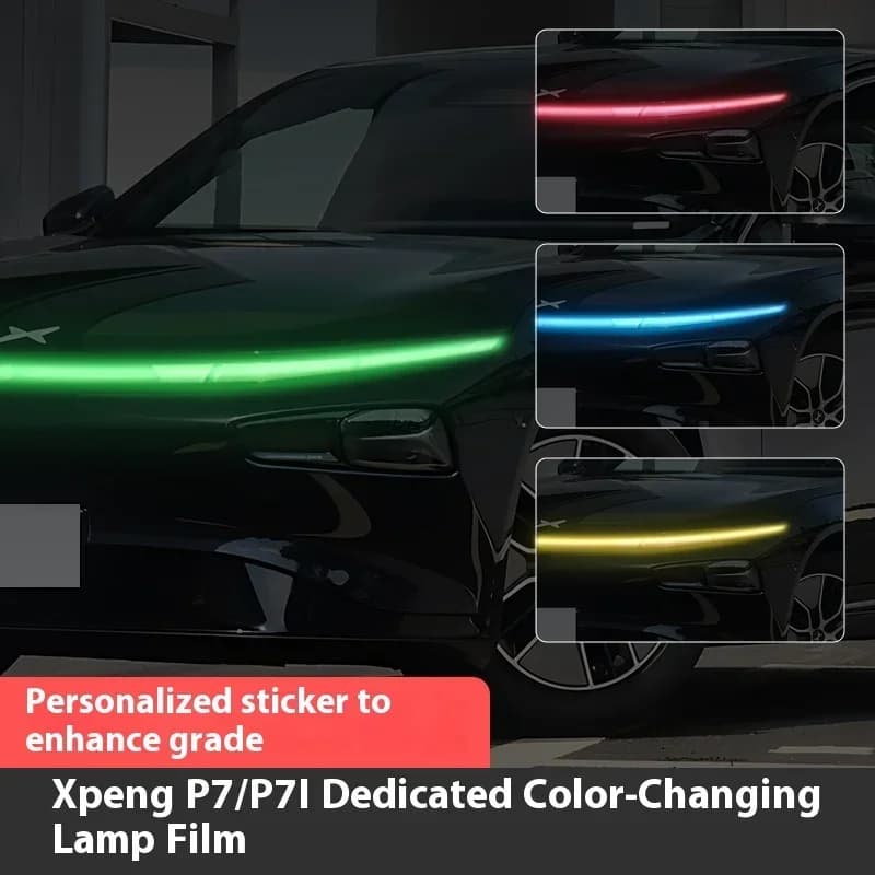 For XPeng P7+ Headlight Tint Vinyl Wrap Kit - DRL Daytime Running Light Color Change Film, Decorative Modification Sticker